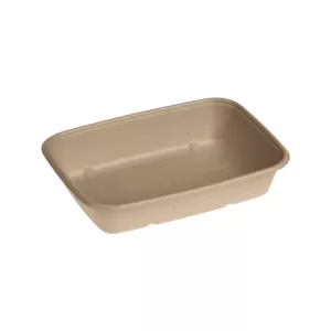 Barquette 950ml 16x23x5cm bagasse laminée PLA